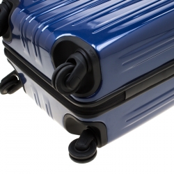 Pre Owned TUMI Blue/Black Plastic Rollenkoffer Packing Case Trolley 