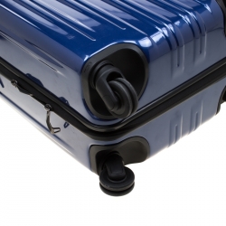 Pre Owned TUMI Blue/Black Plastic Rollenkoffer Packing Case Trolley 