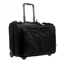 Tumi Black Nylon Alpha Wheeled Carry On Garment Bag