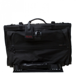 Pre Owned Tumi Black Nylon Tri Fold Garment Luggage Travel Bag