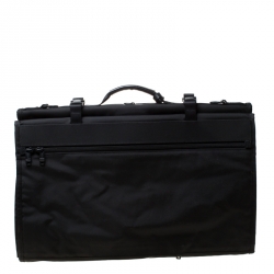 Pre Owned Tumi Black Nylon Tri Fold Garment Luggage Travel Bag