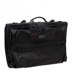 Pre Owned Tumi Black Nylon Tri Fold Garment Luggage Travel Bag