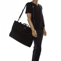 Pre Owned Tumi Black Nylon Tri Fold Garment Luggage Travel Bag