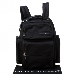 Tumi Black Nylon Expandable Backpack 