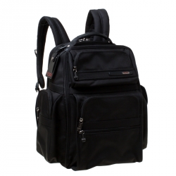 Tumi Black Nylon Expandable Backpack 
