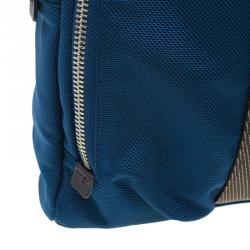 Pre Owned Tumi Blue Nylon Alpha Bravo McNair Slim Briefcase Bag