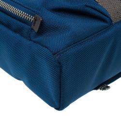 Pre Owned Tumi Blue Nylon Alpha Bravo McNair Slim Briefcase Bag