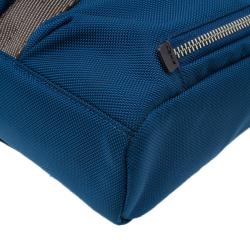 Pre Owned Tumi Blue Nylon Alpha Bravo McNair Slim Briefcase Bag