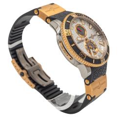 Ulysse Nardin Silver Maxi Marine Diver Titanium & Rose Gold Men's Watch 45MM