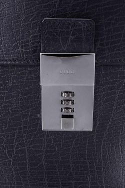Gucci Black Leather Code Lock Briefcase