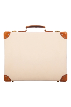 Globe Trotter Cream/Brown Plastic and Leather Safari Air Cabin Case Luggage