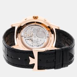 Vacheron Constantin Black 18k Rose Gold Patrimony Automatic Men's Wristwatch 41 mm