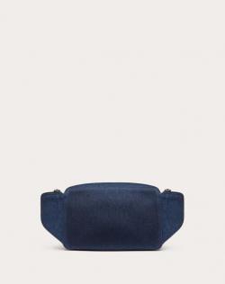 Pre Owned Valentino Blue Denim VLOGO Belt Bag