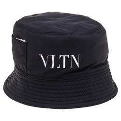 Valentino Black VLTN Pop Print Reversible Bucket Hat Size 58