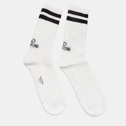 Logo Striped Cotton Knit Socks