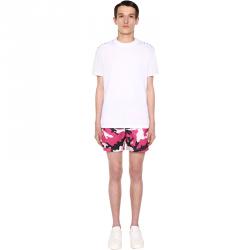 Valentino Pink/Army Camouflage Printed Nylon Swimsuit XL