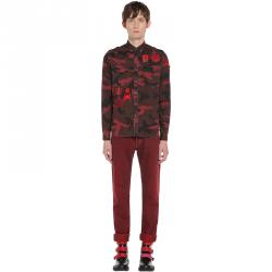 Valentino Army Camouflage Printed Military Embroidery Long Sleeve Shirt XS