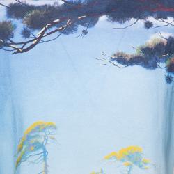 Pre Owned تي شيرت فالنتينو روغر دين بيانكو/سانت فلوتينغ آيلاند مقاس متوسط - ميديوم