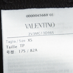 Valentino Black Logo Print Cotton T-Shirt XS