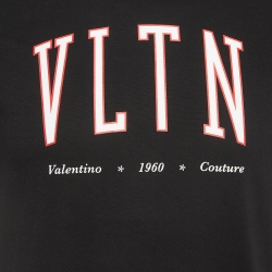 Valentino Black Logo Print Cotton T-Shirt XS