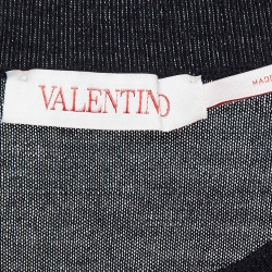 Pre Owned Valentino Black Wool Knit Crew Neck Sweatshirt L