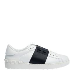 Valentino Two Tone Leather Open Sneakers Size 42