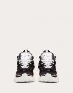 Valentino Black Fabric and Leather VLTN Bounce Sock Sneakers Size 40