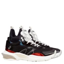 Valentino Black Fabric and Leather VLTN Bounce Sock Sneakers Size 40