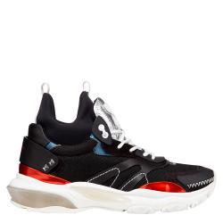 Valentino Black Fabric and Leather VLTN Bounce Sock Sneakers Size 40