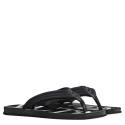 Valentino Black Neoprene and Microfiber VLTN Flip Flops Size 39