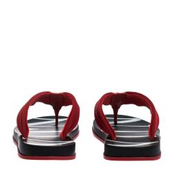 Valentino Red Neoprene and Leather VLTN Flip Flops Size 45