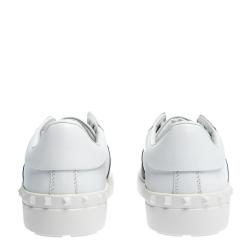 Pre Owned Valentino Two Tone Leather Open Sneakers Size 42.5