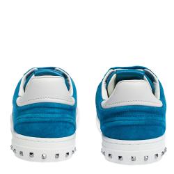 Pre Owned Valentino Two Tone Suede and Leather Flycrew Slip On Sneakers Size 43