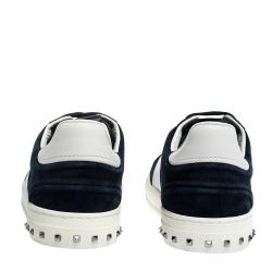 Pre Owned Valentino Two Tone Suede and Leather Flycrew Slip On Sneakers Size 39