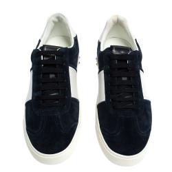 Pre Owned Valentino Two Tone Suede and Leather Flycrew Slip On Sneakers Size 40