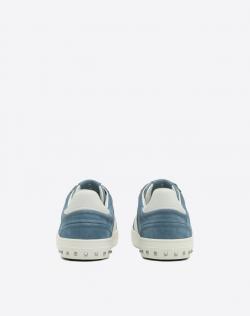 Valentino Two Tone Suede and Leather Flycrew Slip On Sneakers Size 44