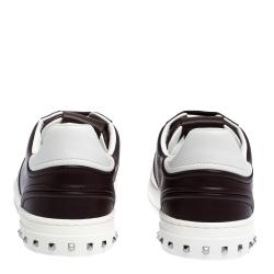 Pre Owned Valentino Two Tone Leather Flycrew Slip On Sneakers Size 40