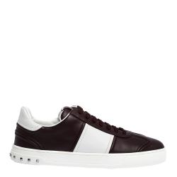 Pre Owned Valentino Two Tone Leather Flycrew Slip On Sneakers Size 40