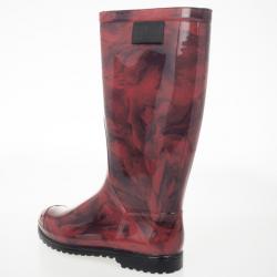 Pre Owned Valentino Rose Print Rubber Rain Boot Size 40