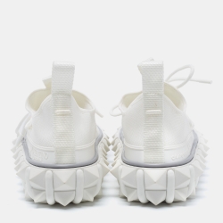 Pre Owned Valentino x Craig Green White Mesh And Rubber Rockstud X Low Top Sneakers Size 41