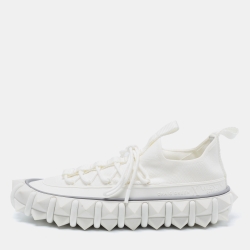 Pre Owned Valentino x Craig Green White Mesh And Rubber Rockstud X Low Top Sneakers Size 41