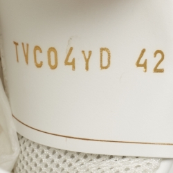 Pre Owned Valentino White Perforated Leather Backnet Rockstud Low Top Sneakers Size 42