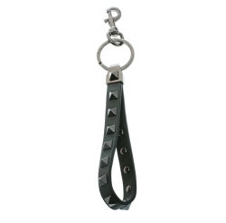 Pre Owned Valentino Khaki Green Leather Rockstud Key Charm 