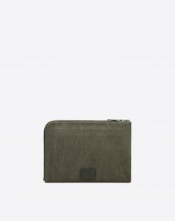 Pre Owned Valentino Olive Canvas VLTN Document Case