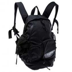 Pre Owned Valentino Black Nylon Backpack