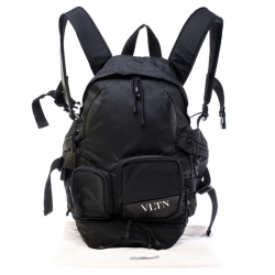 Pre Owned Valentino Black Nylon Backpack