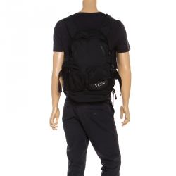 Pre Owned Valentino Black Nylon Backpack