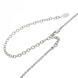 Pre Owned Valentino VLTN Logo Detail Silver Tone Necklace 