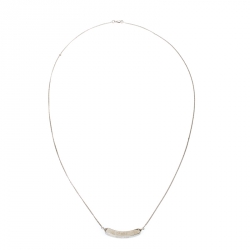 Pre Owned Valentino Always Silver Tone Pendant Chain Necklace 