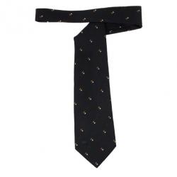 مملوكة مسبقًا Valentino Black Woven Silk Tie